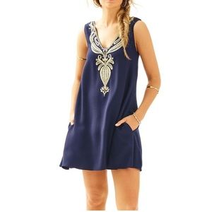 Lilly Pulitzer Women’s Owen Navy Trapeze Dress, size XS